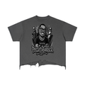 "Believe in Yourself" Vintage Wash Boxy Distressed Hem T-Shirt(PDB)