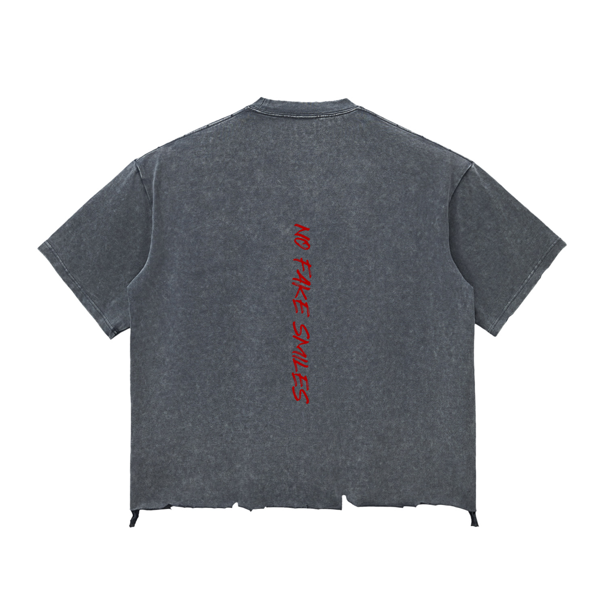 Snow Wash Raw-Hem Boxy"Droopy" T-shirt