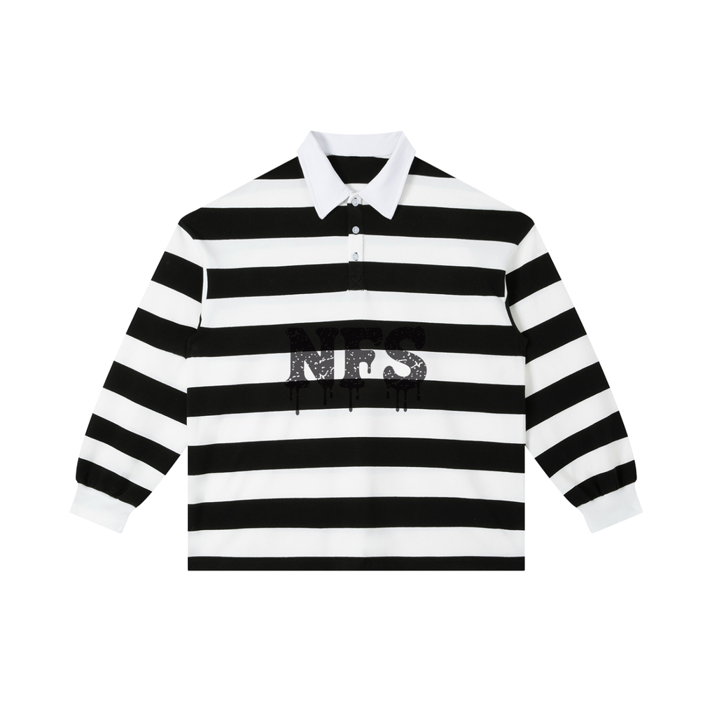 Color Block"NFS" Stripe Polo