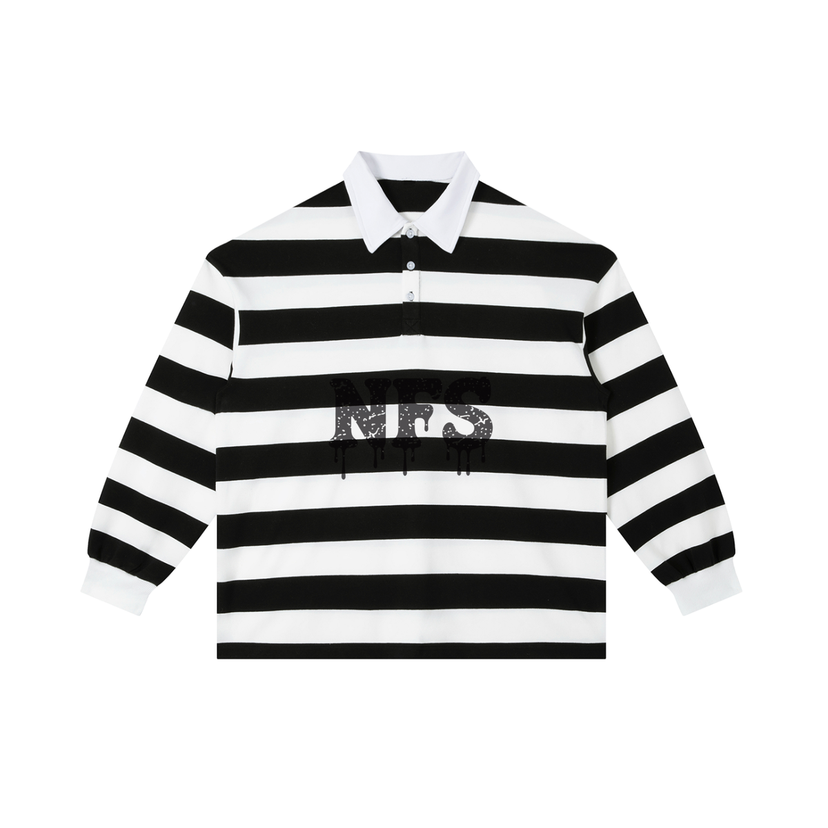 Color Block"NFS" Stripe Polo