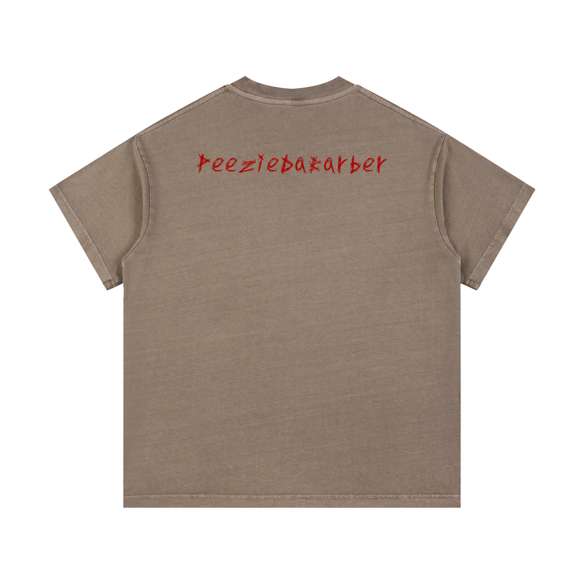 "PeezieDaBarber"Vintage Wash Cotton T-Shirt