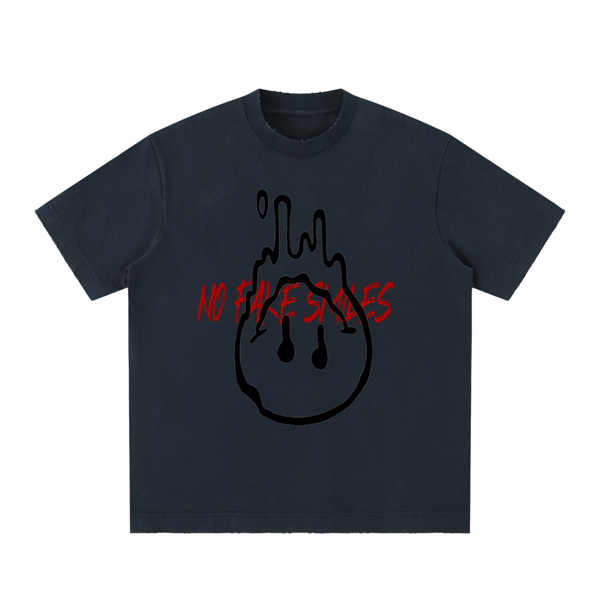 Heavyweight "Droopy" Vintage Washed Frayed T-Shirt