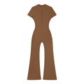 Women’s Tight Flared Leg Quarter-Zip Jumpsuit