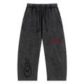 Snow Wash "NFS" Cotton Pants
