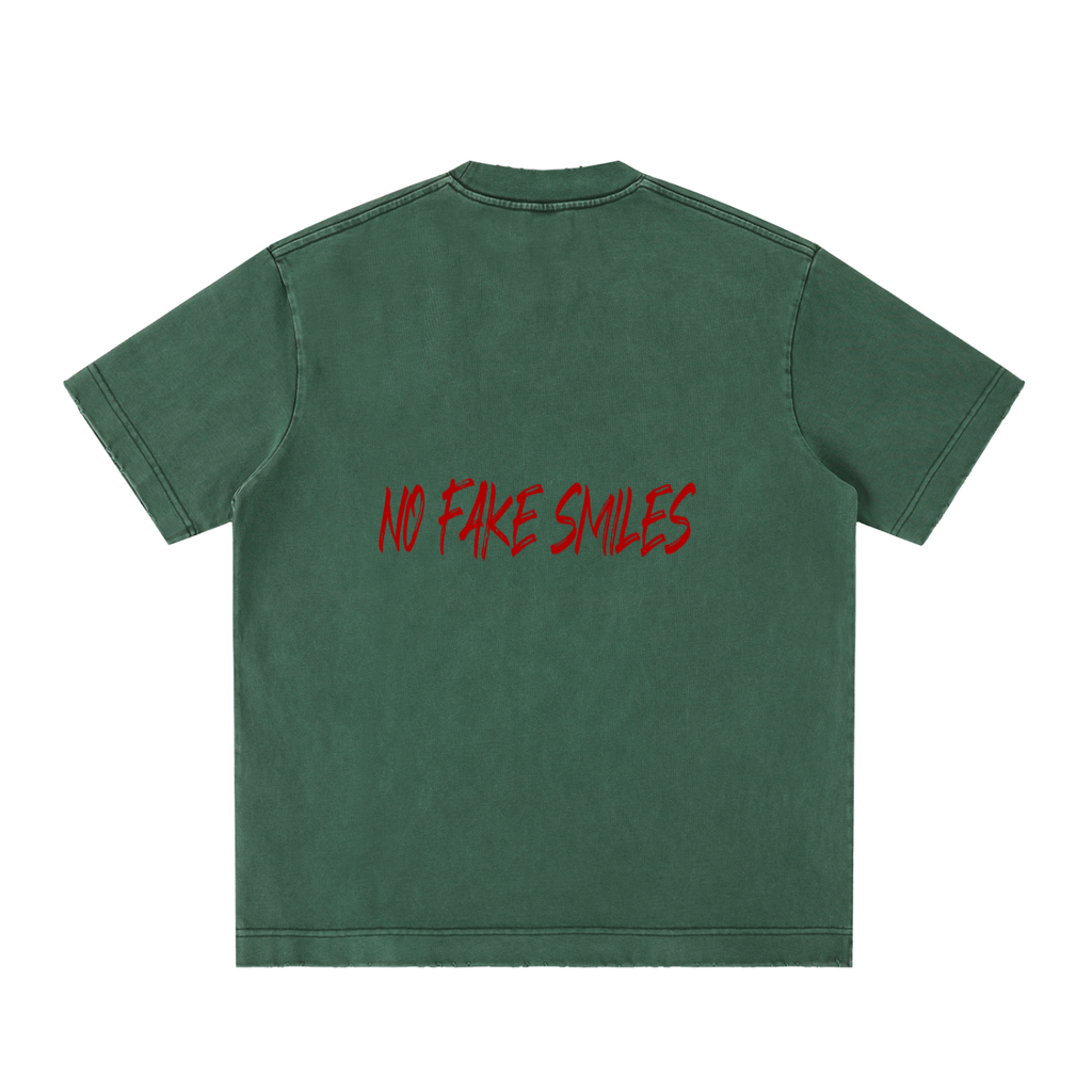 Heavyweight "Droopy" Vintage Washed Frayed T-Shirt