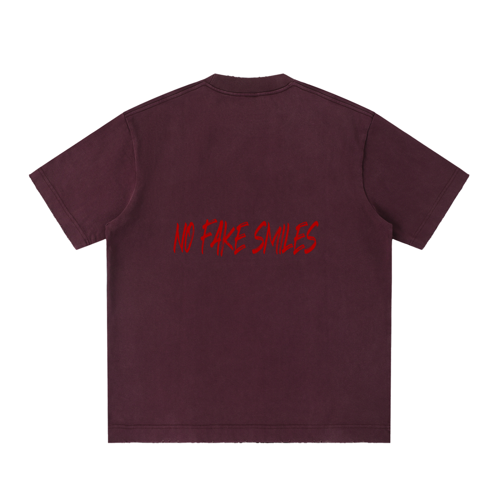 Heavyweight "Droopy" Vintage Washed Frayed T-Shirt