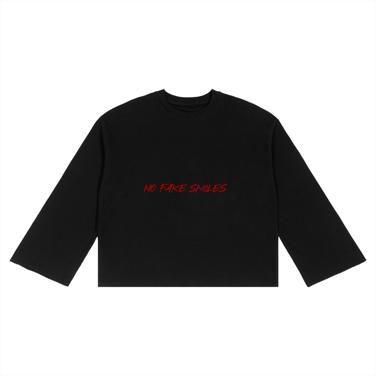 Waffle"ALT LOGO" Raw Edge T-Shirt