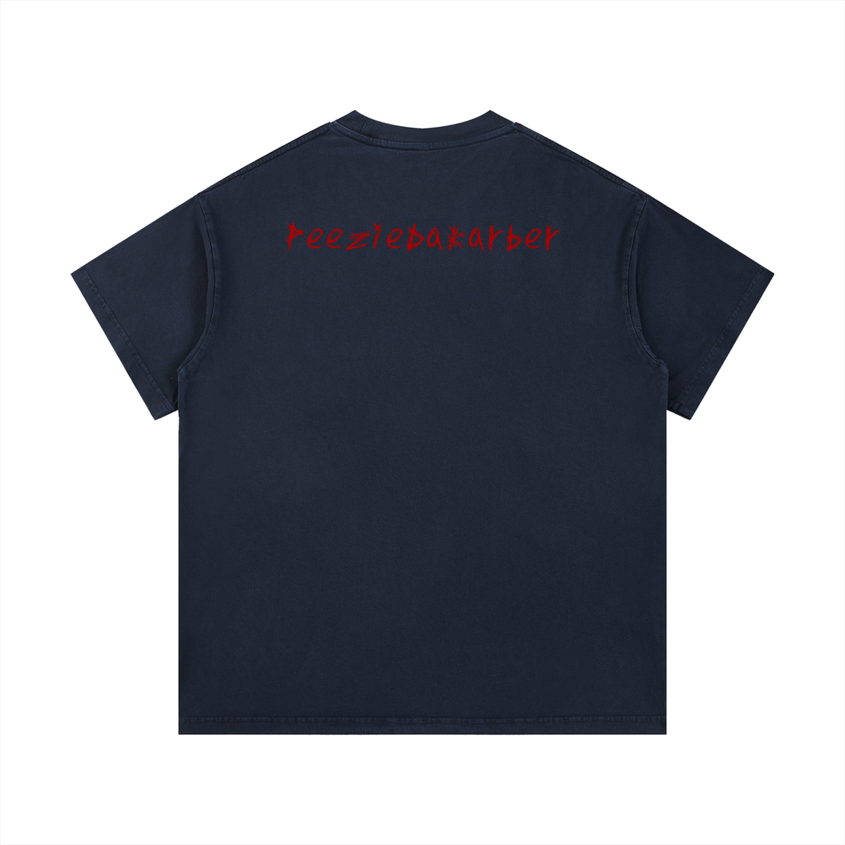 "PeezieDaBarber"Vintage Wash Cotton T-Shirt