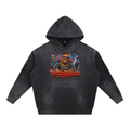 Vintage Washed Frayed Fleece Hoodie