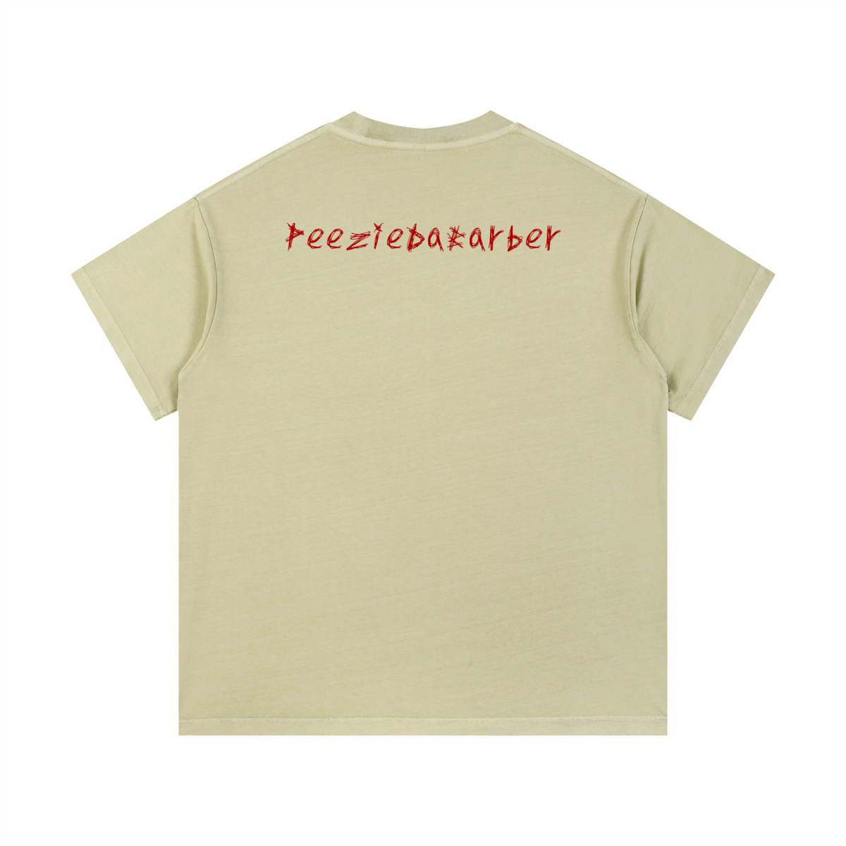 "PeezieDaBarber"Vintage Wash Cotton T-Shirt