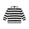 Color Block "Keep Smiling" Stripe Polo