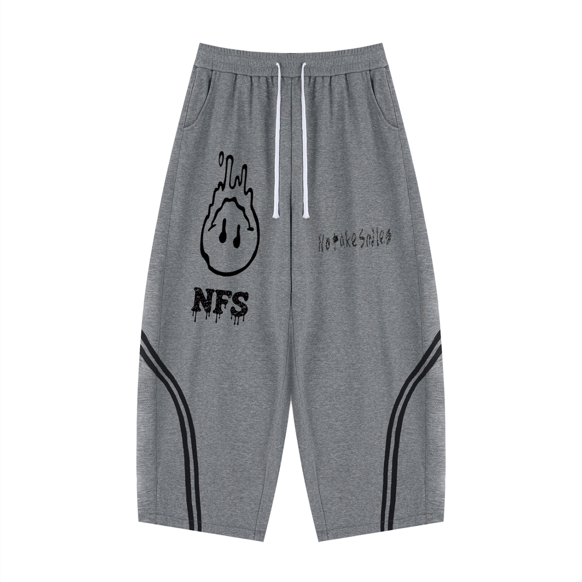 "Droopy" Wide Leg Piping Sweatpants