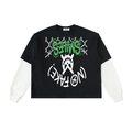 Layered "Alt Logo" Sleeve Cotton T-Shirt