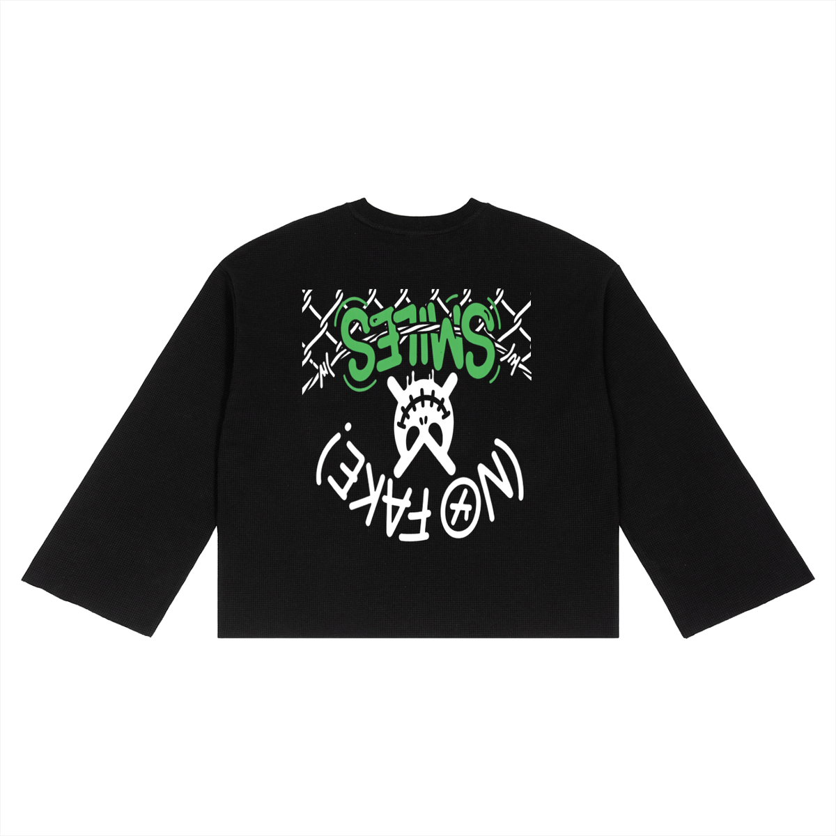 Waffle"ALT LOGO" Raw Edge T-Shirt