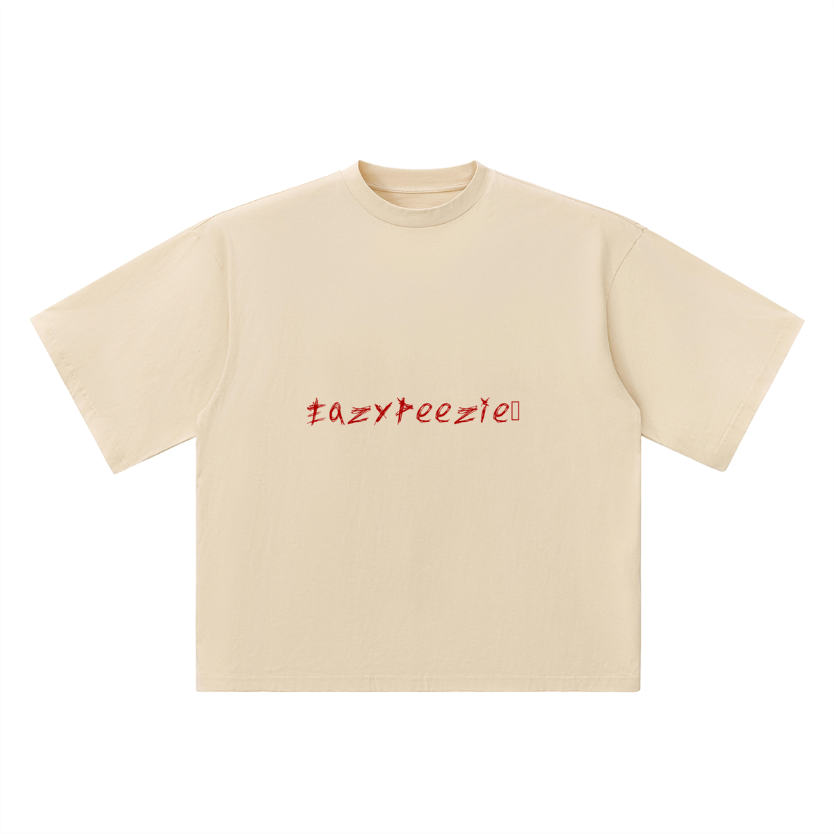 Oversized "EazyPeezie"Drop Shoulder T-Shirt