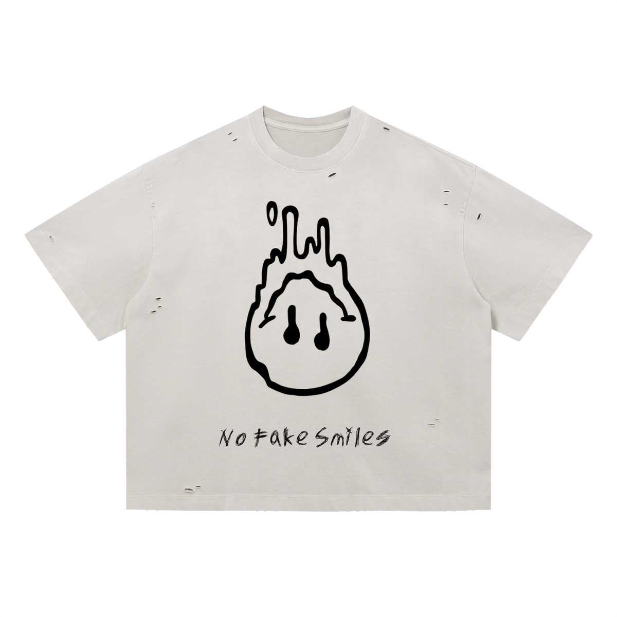 Vintage Washed Distressed Boxy Oversized T-Shirt