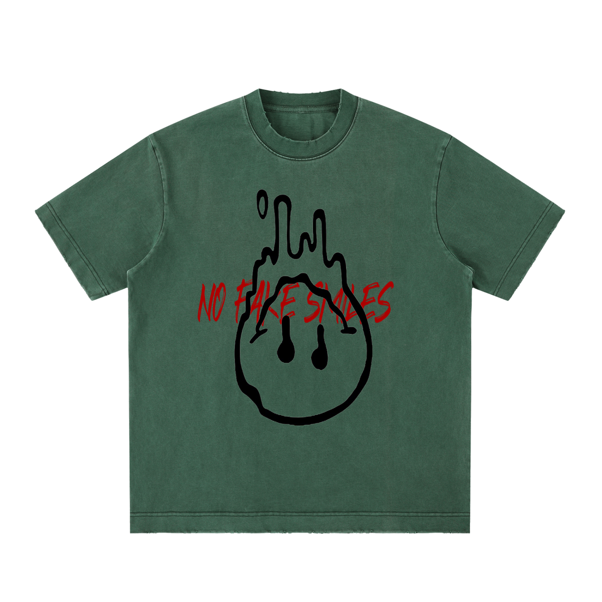 Heavyweight "Droopy" Vintage Washed Frayed T-Shirt