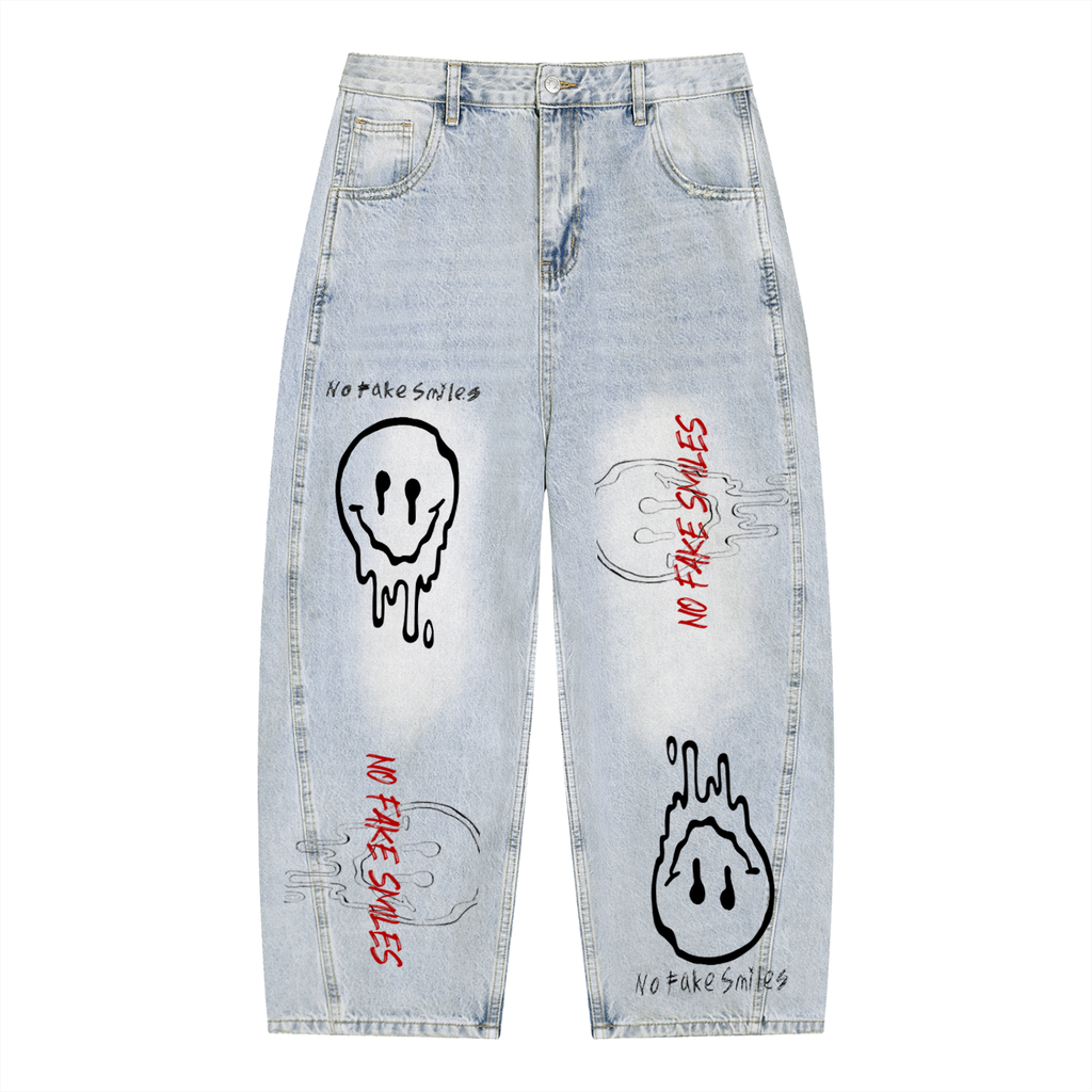 Vintage Wash Sunfade Barrel Leg Jeans