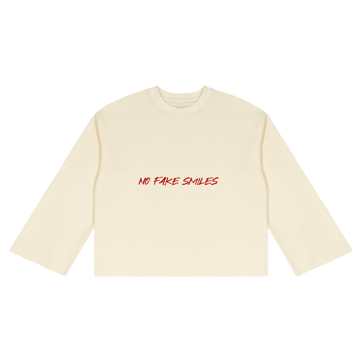 Waffle"ALT LOGO" Raw Edge T-Shirt