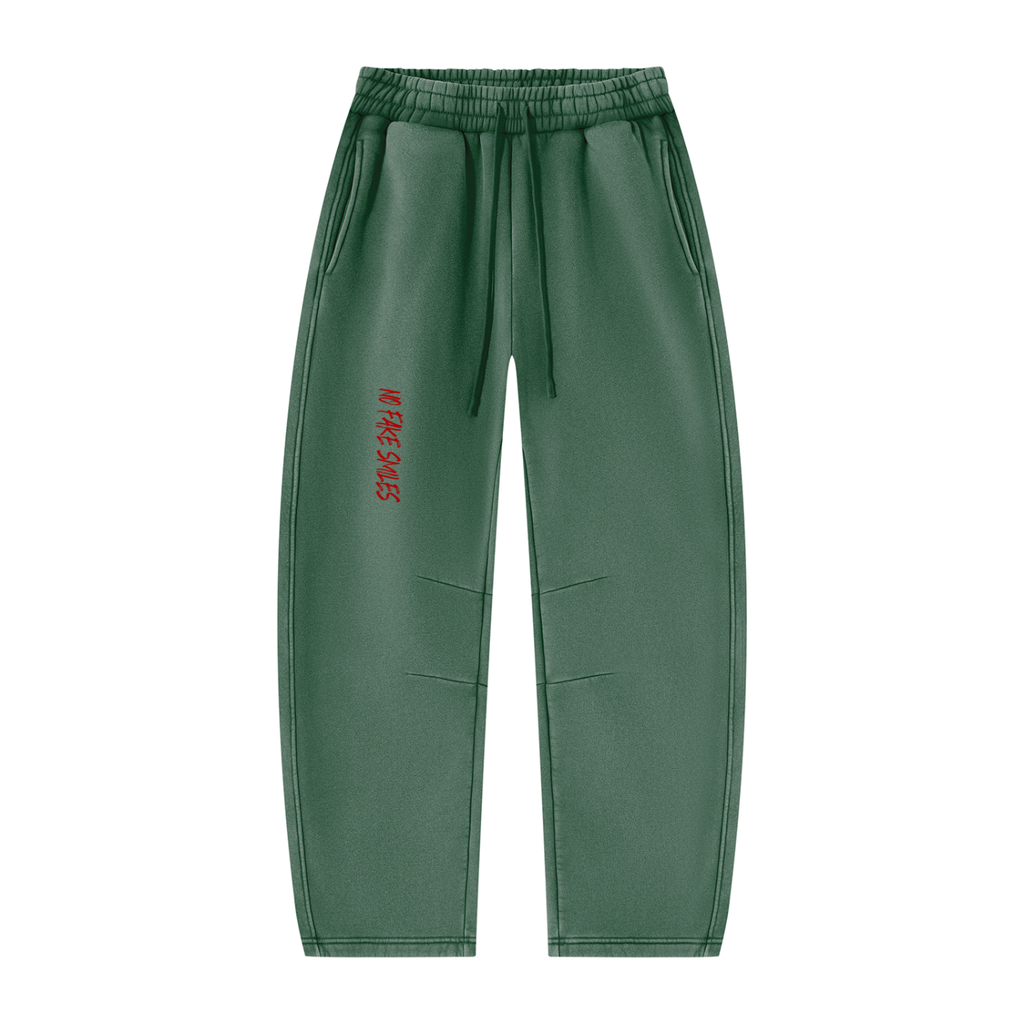 Unisex Vintage Wash Barrel Leg Fleece Sweatpants