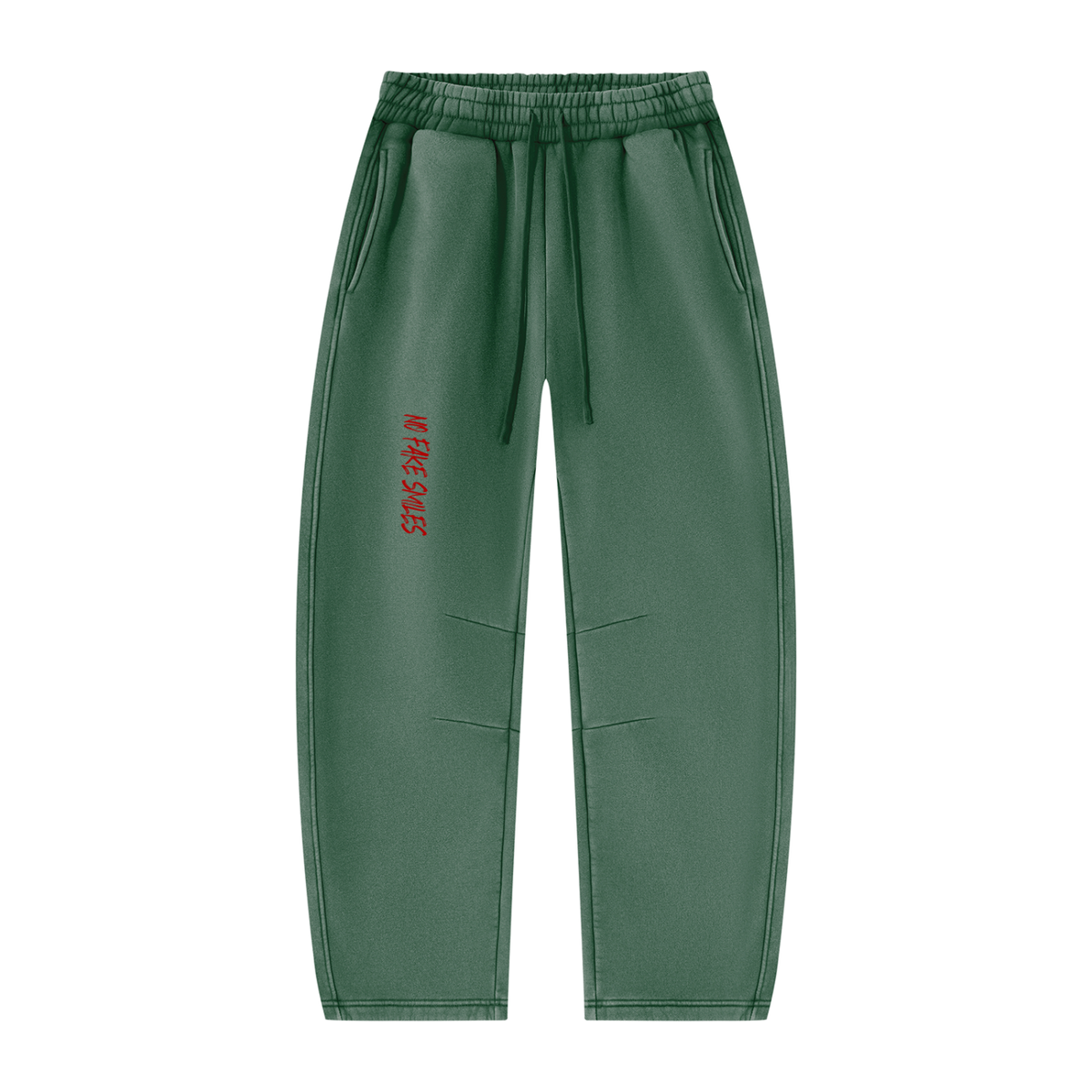 Unisex Vintage Wash Barrel Leg Fleece Sweatpants