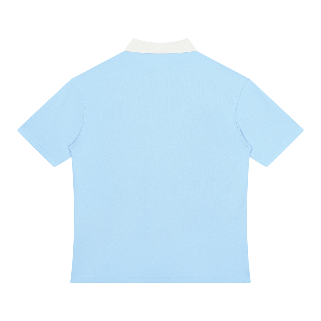 Unisex Color Block Quarter-Zip"Plain Jane" Polo Shirt