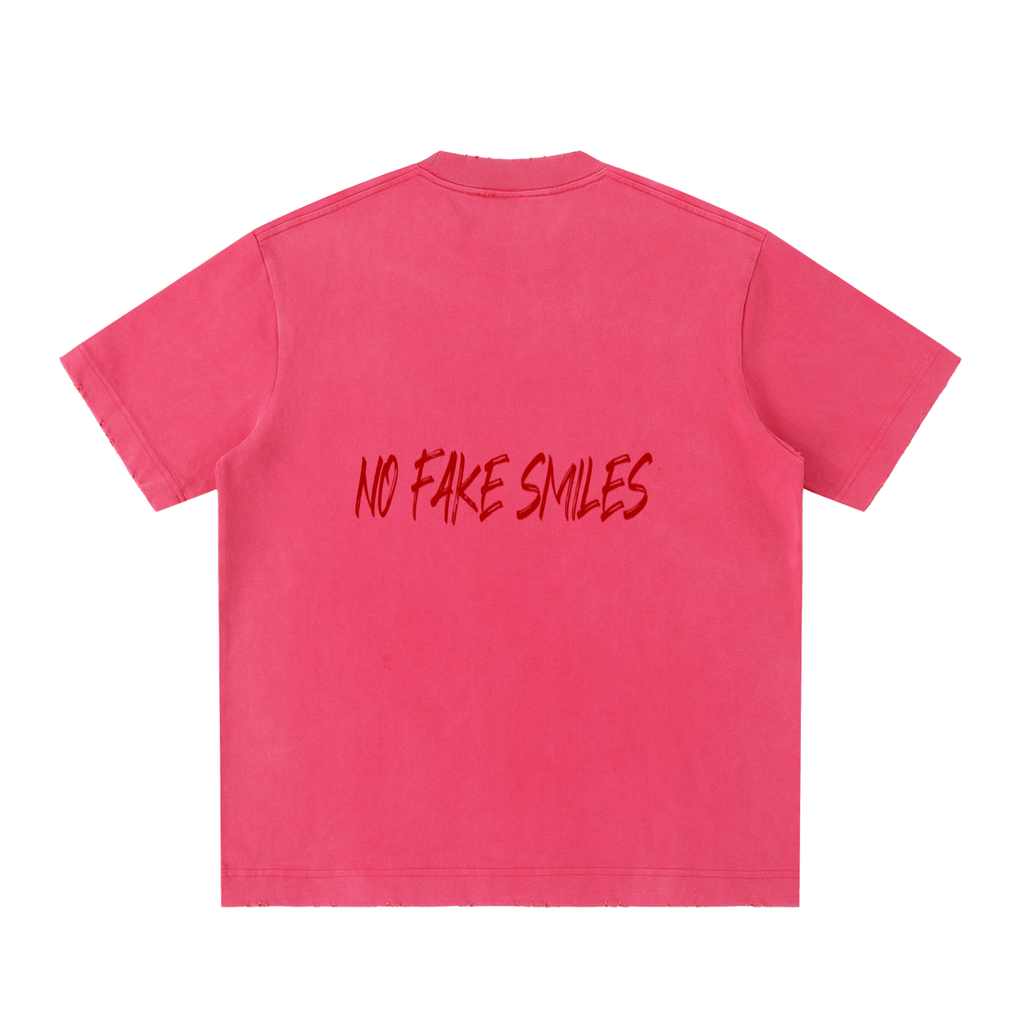 Heavyweight "Droopy" Vintage Washed Frayed T-Shirt