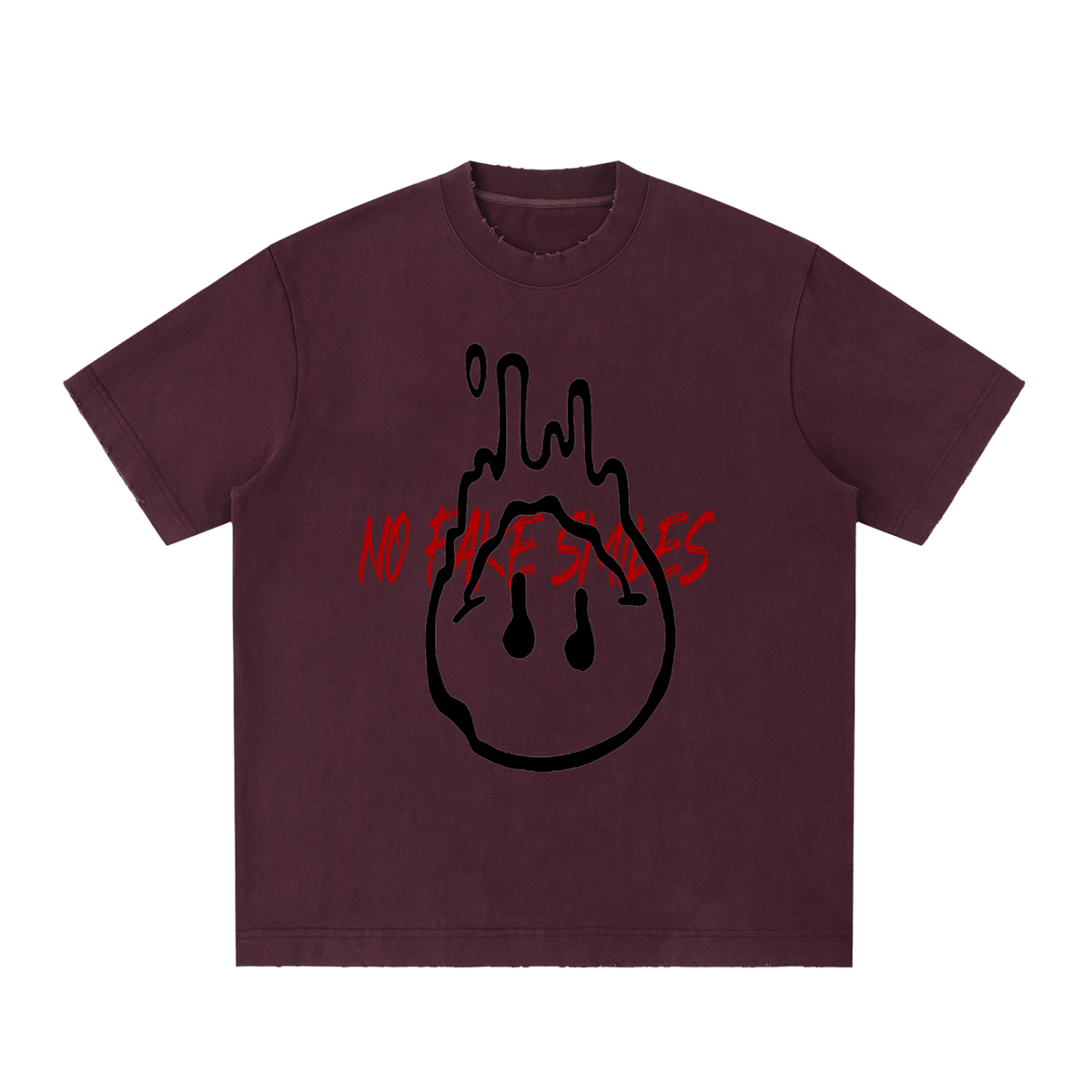 Heavyweight "Droopy" Vintage Washed Frayed T-Shirt