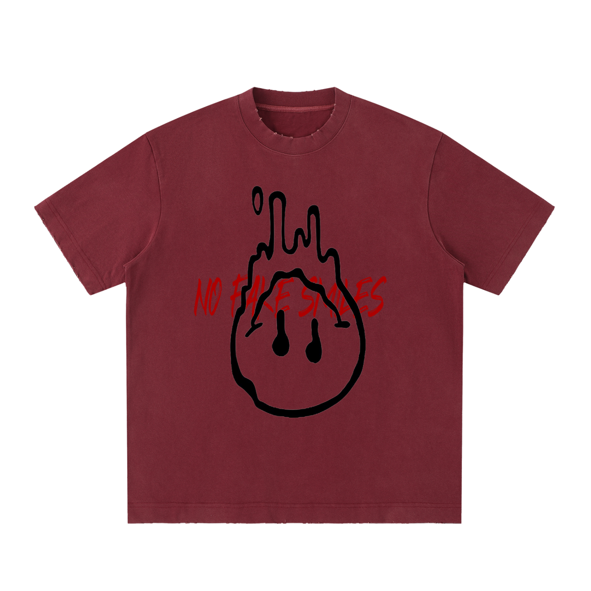 Heavyweight "Droopy" Vintage Washed Frayed T-Shirt