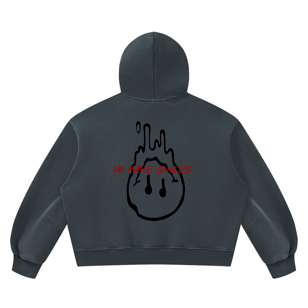 Vintage Wash Boxy "Droopy" Fleece Hoodie