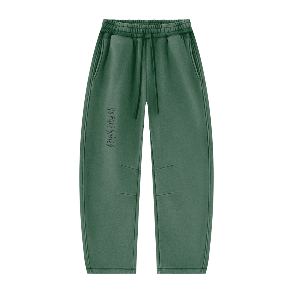 Unisex Vintage Wash Barrel Leg Fleece Sweatpants
