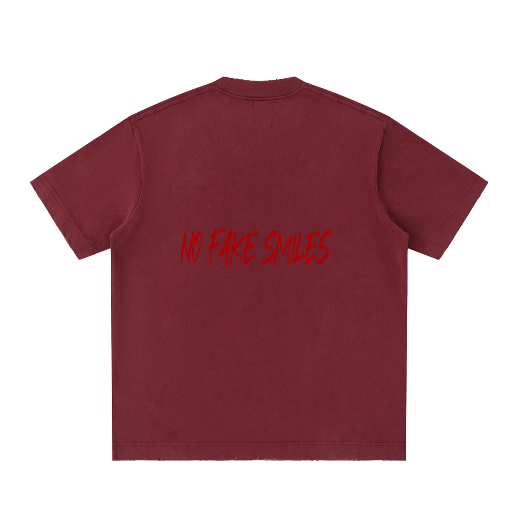 Heavyweight "Droopy" Vintage Washed Frayed T-Shirt