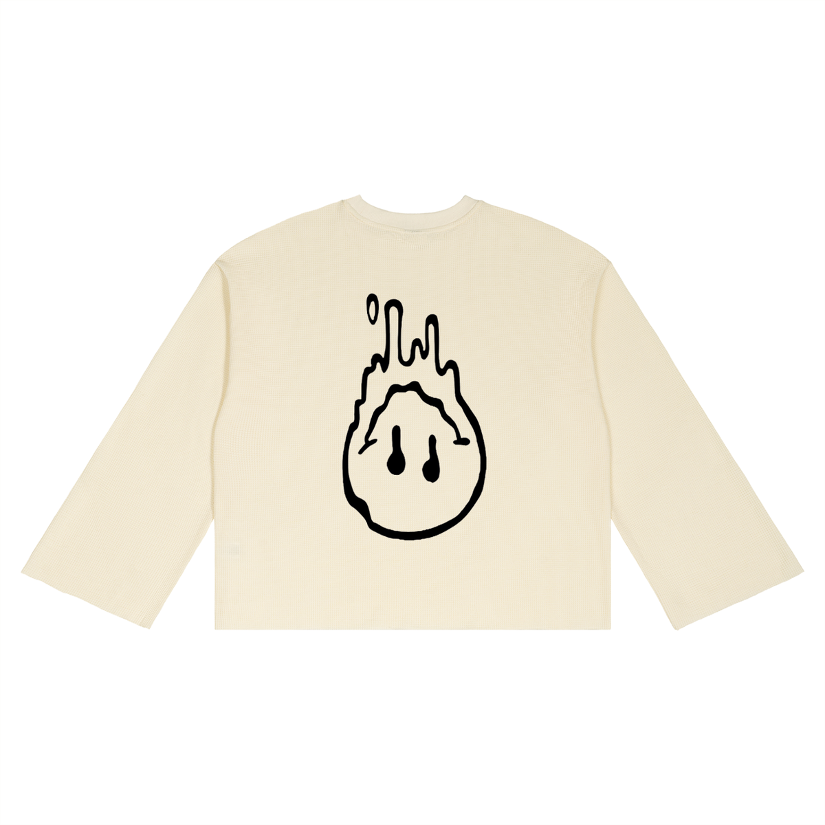 Waffle Raw Edge"NFS Droopy"T-Shirt