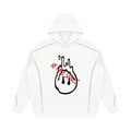 Unisex Oversized Piping Fleece Hoodie