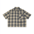 Unisex Plaid Boxy"Lumberjack"Short Sleeve Shirt