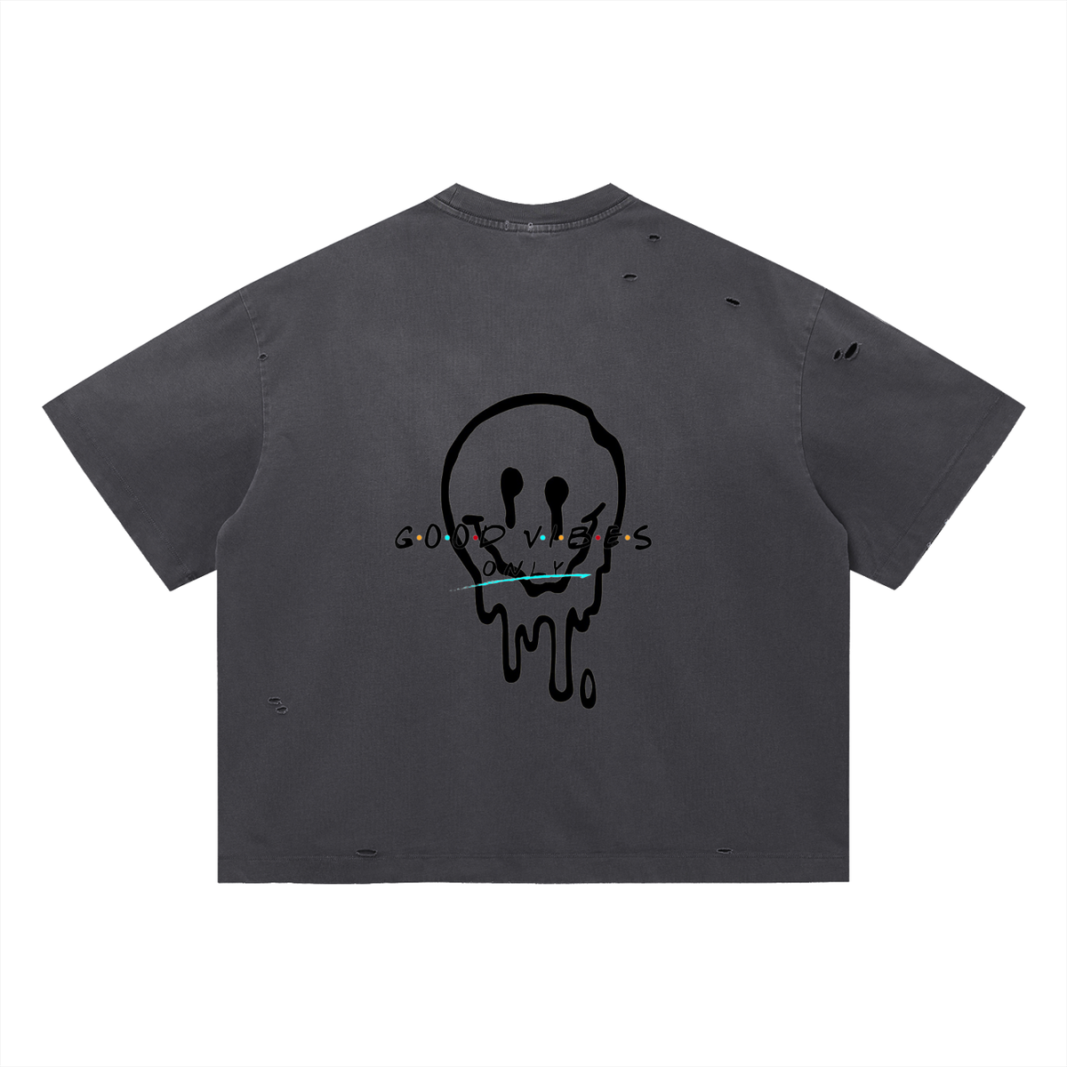 Vintage Washed Distressed Boxy Oversized T-Shirt