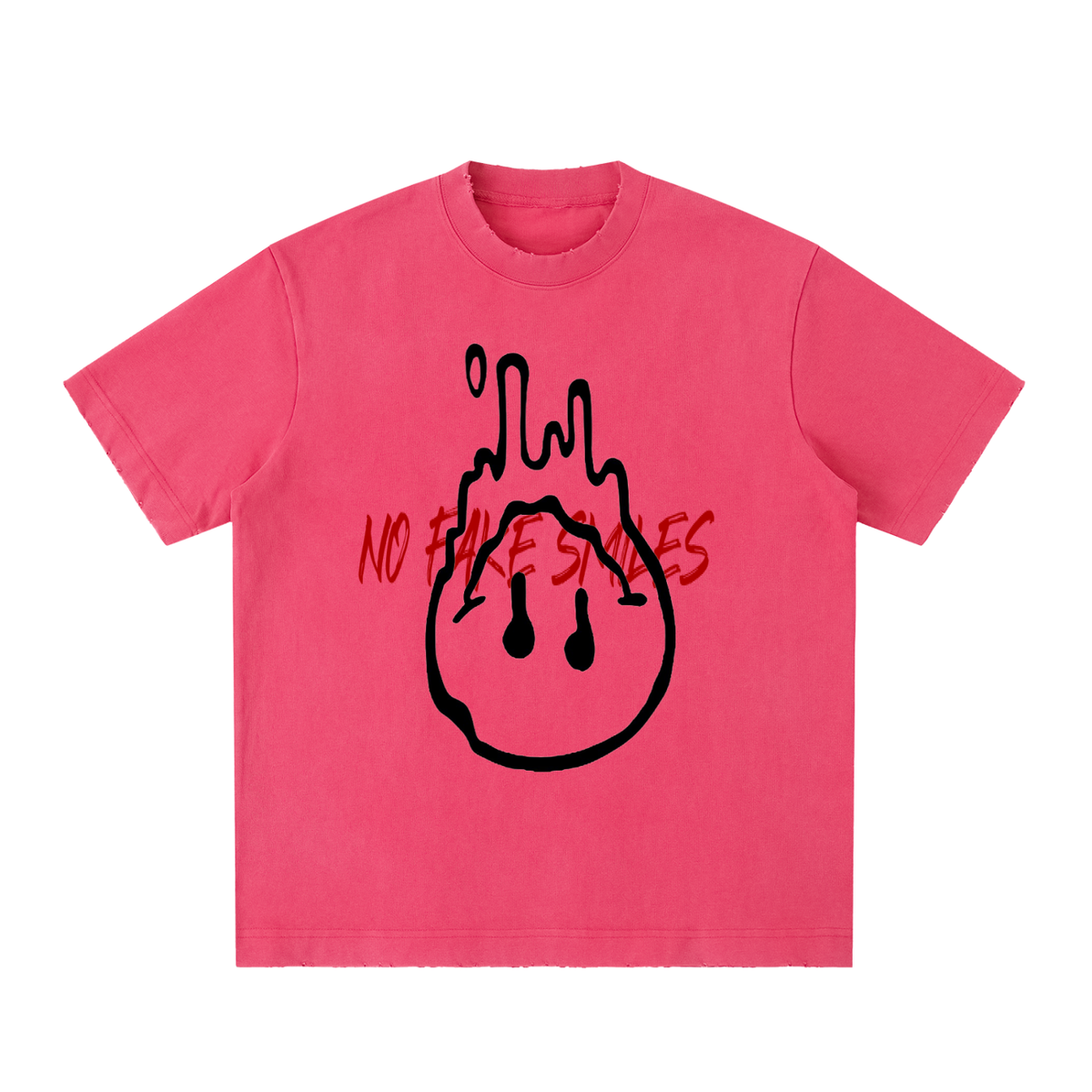 Heavyweight "Droopy" Vintage Washed Frayed T-Shirt