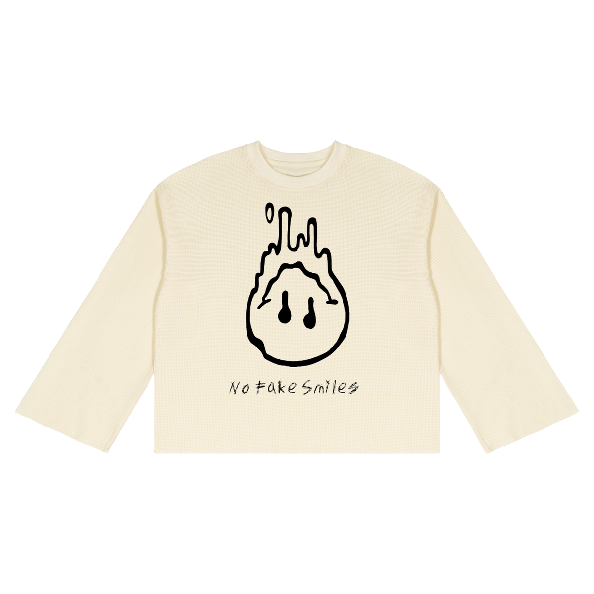 Waffle Raw Edge"Droopy" T-Shirt