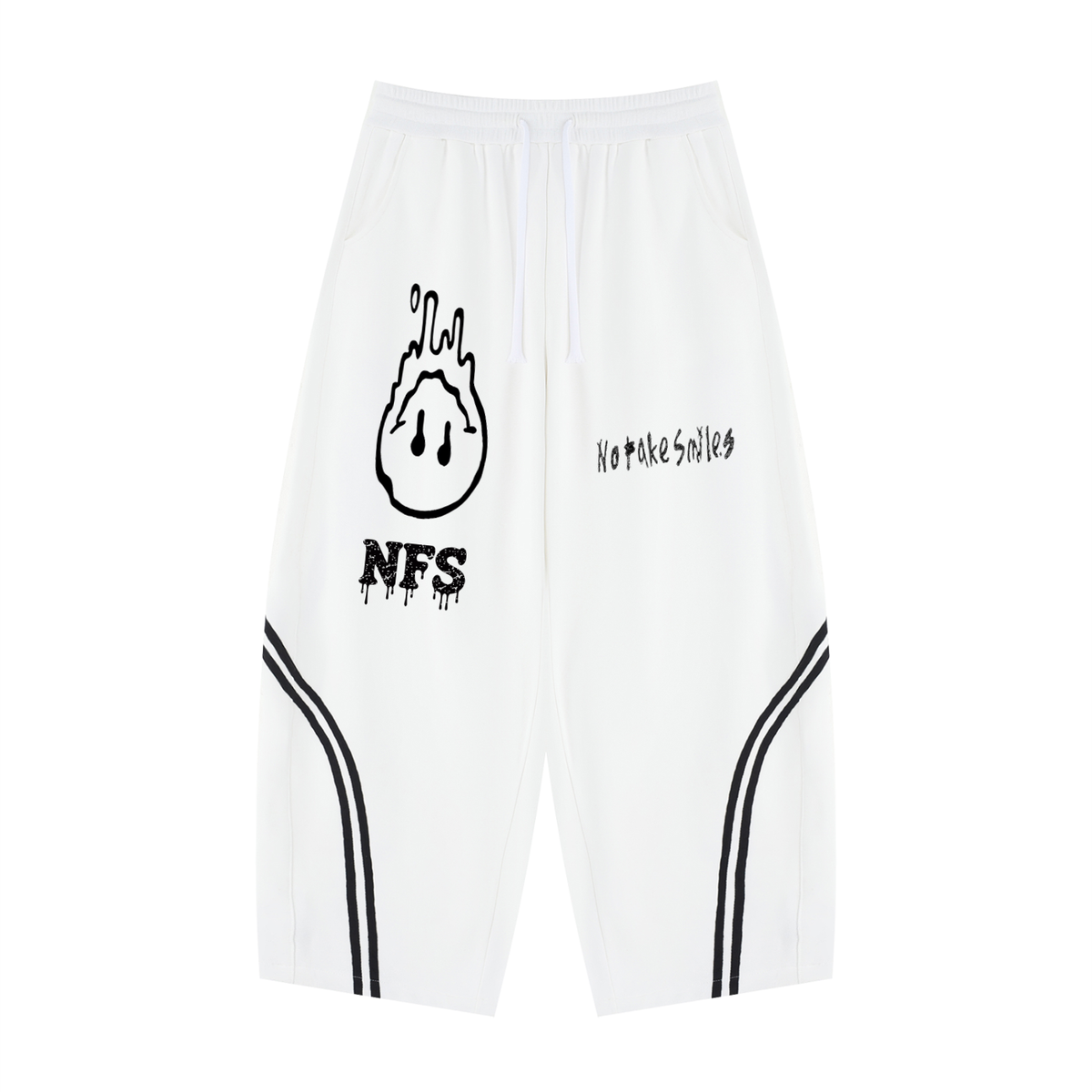 "Droopy" Wide Leg Piping Sweatpants