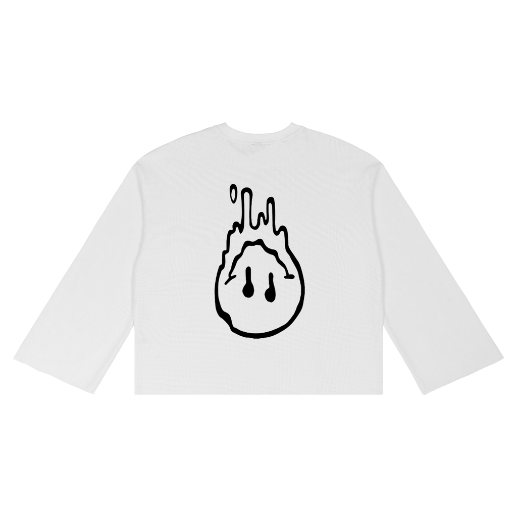 Waffle Raw Edge"NFS Droopy"T-Shirt