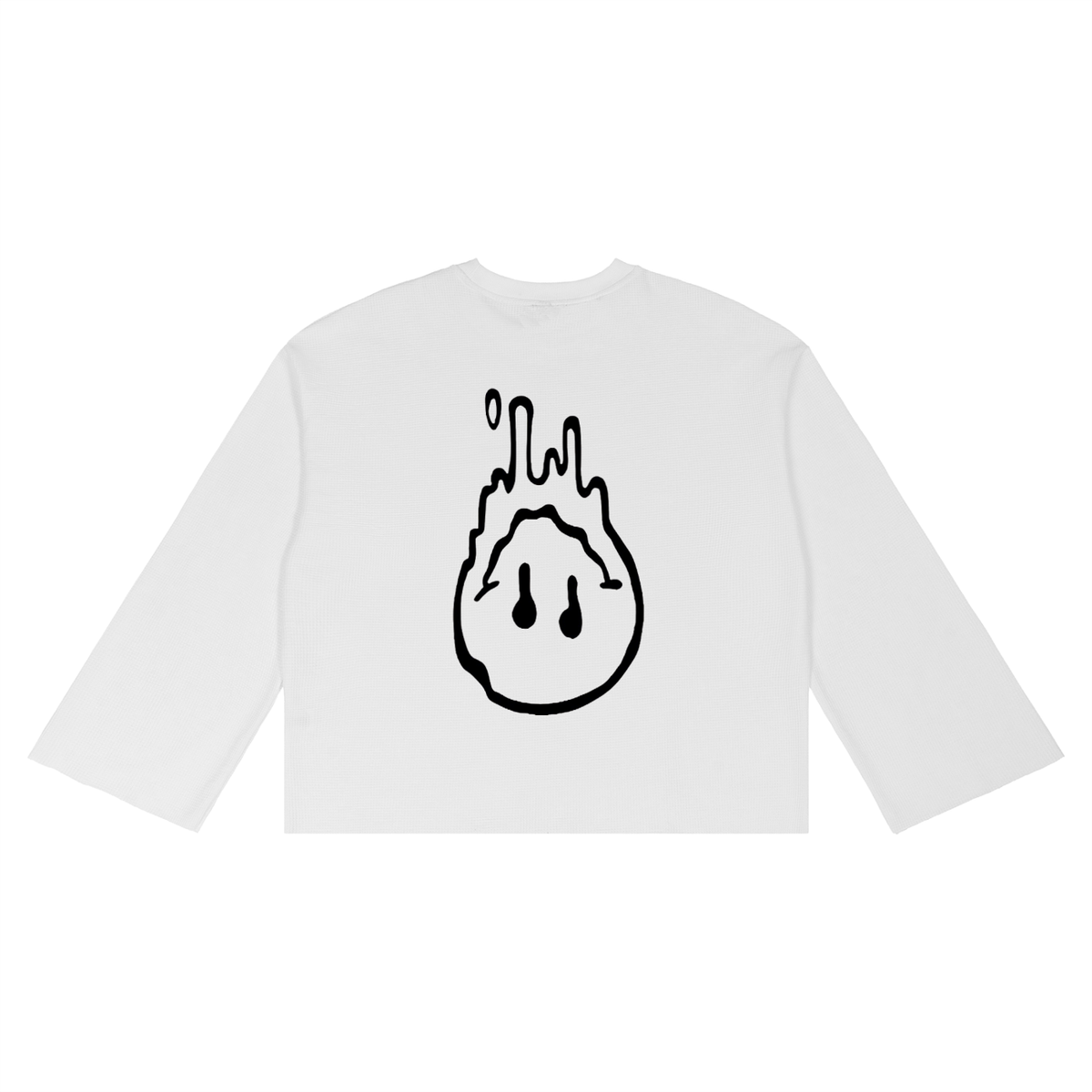 Waffle Raw Edge"NFS Droopy"T-Shirt