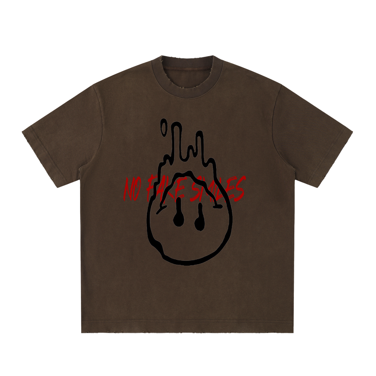 Heavyweight "Droopy" Vintage Washed Frayed T-Shirt