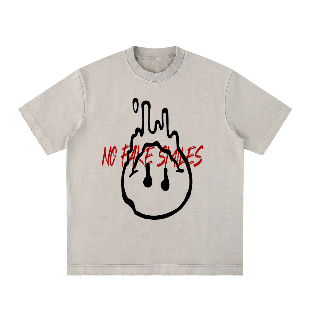Heavyweight "Droopy" Vintage Washed Frayed T-Shirt