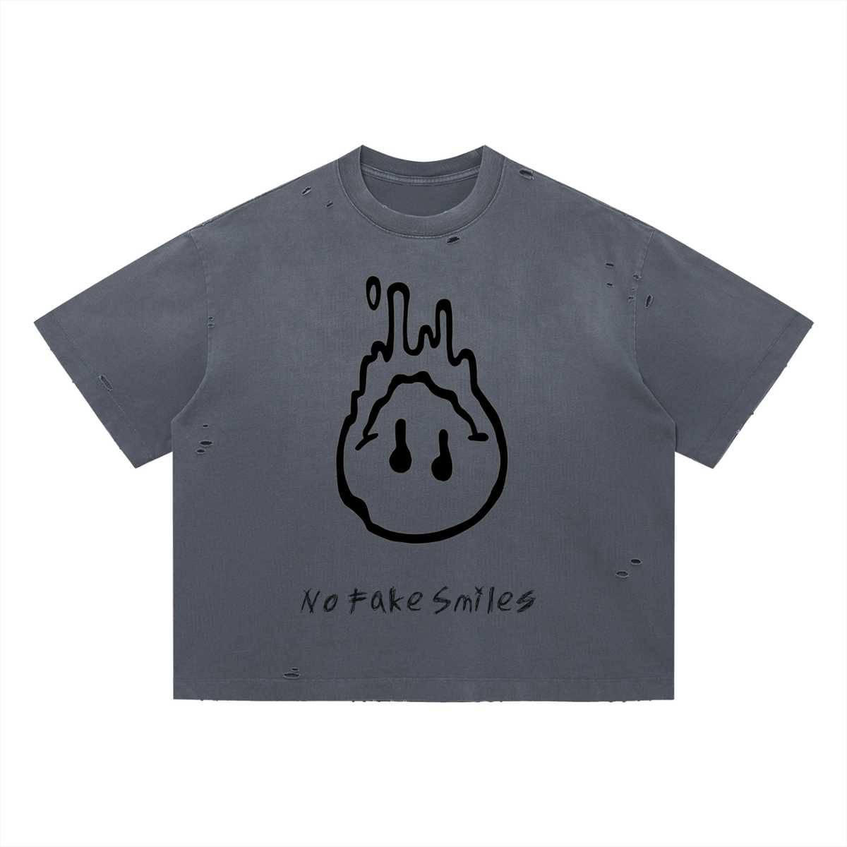 Vintage Washed Distressed Boxy Oversized T-Shirt