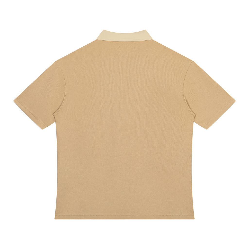 Unisex Color Block Quarter-Zip"Plain Jane" Polo Shirt