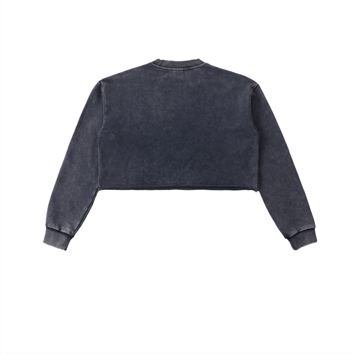 Snow Washed "Droopy" Cropped Sweatshirt