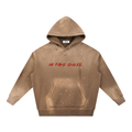 Vintage Washed Frayed "Droopy"Fleece Hoodie