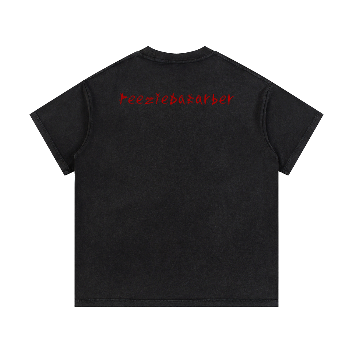 "PeezieDaBarber"Vintage Wash Cotton T-Shirt