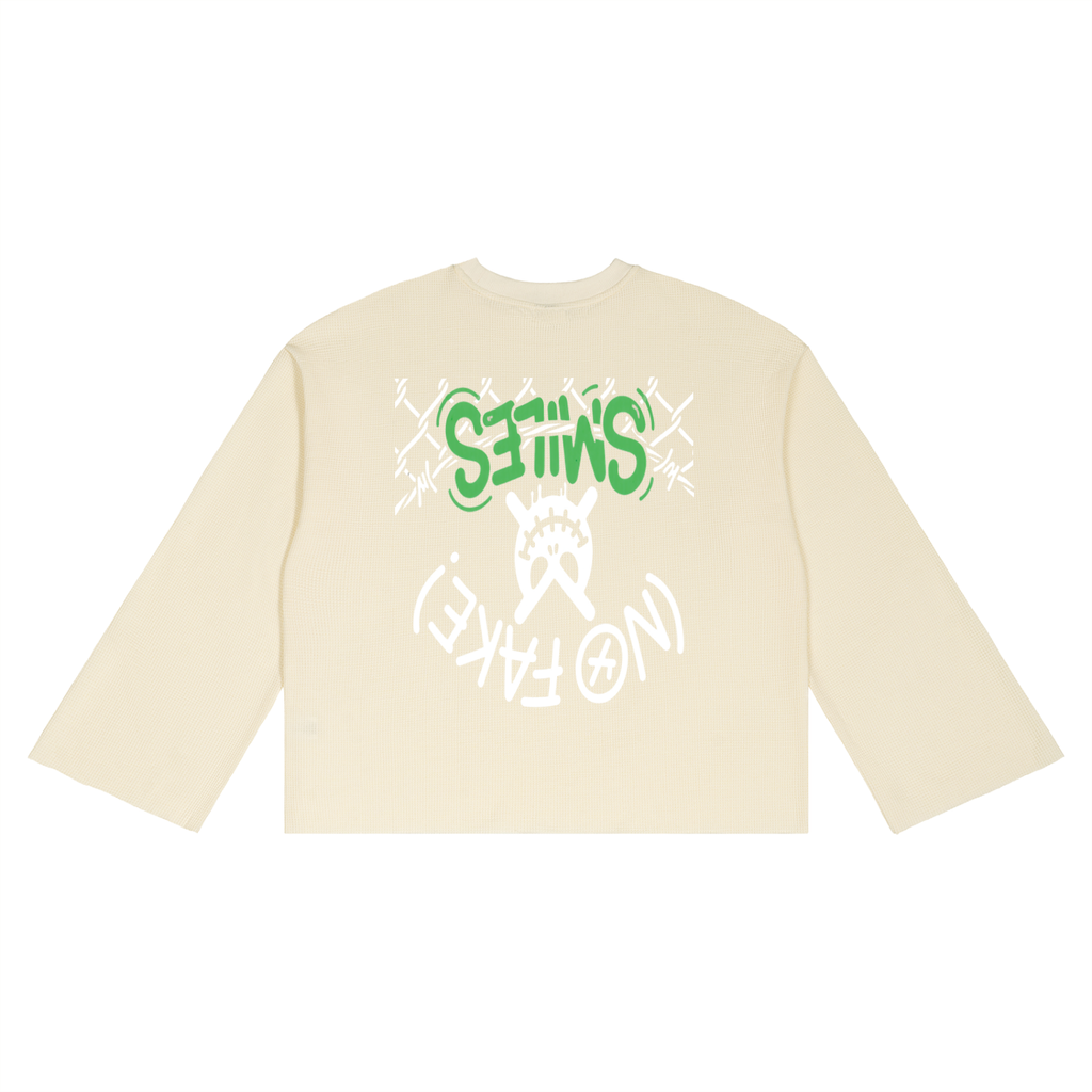 Waffle"ALT LOGO" Raw Edge T-Shirt