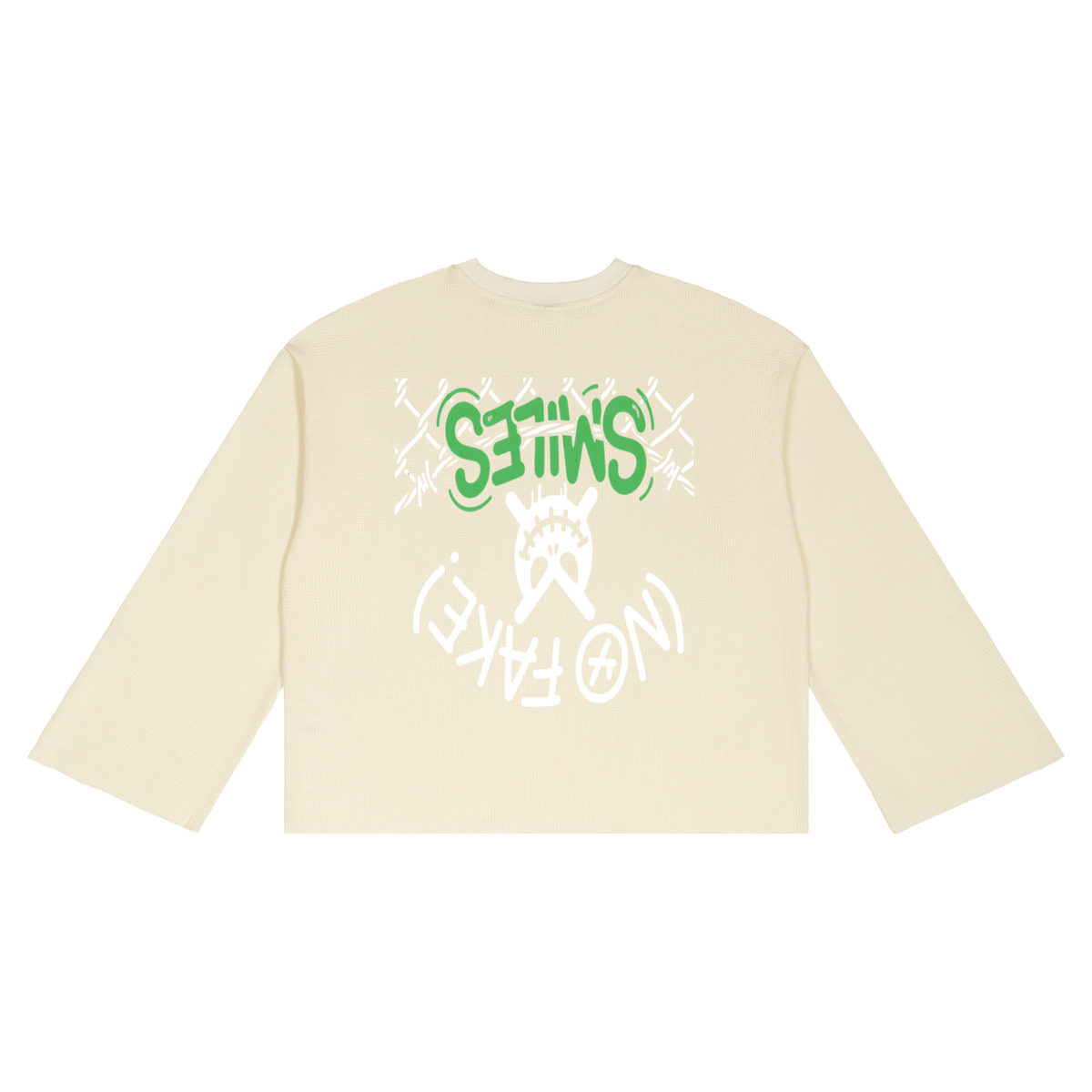Waffle"ALT LOGO" Raw Edge T-Shirt
